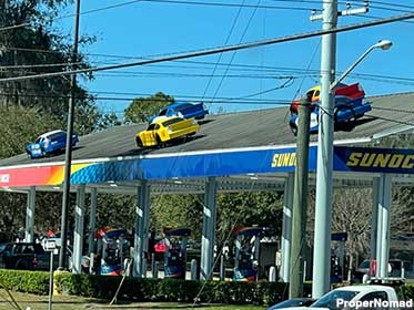 Race Cars on Roof.