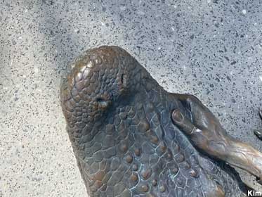 Alligator Wrestler statue.