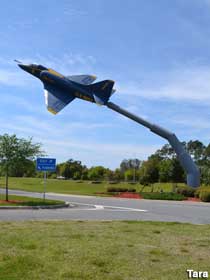Blue Angel jet on a stick.