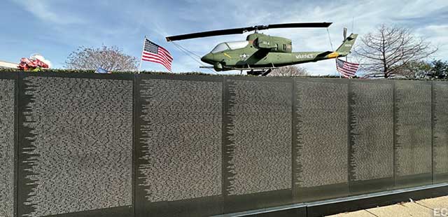Vietnam memorial wall replica.