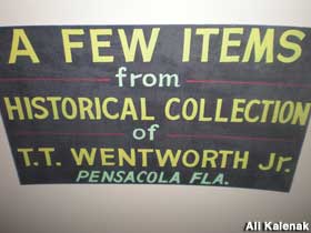 A Few Items from Historical Collection sign.