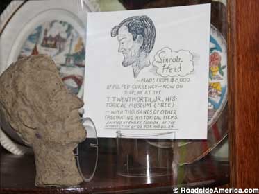 Lincoln Head made from pulped money.