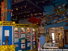 Exhibits in the Water Ski Museum.