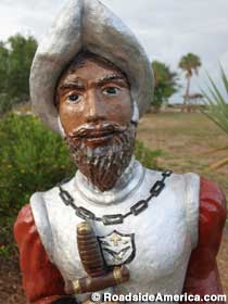 Little conquistador statue guy.