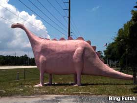 Pink dinosaur.