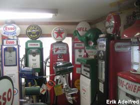 Old gas pumps.