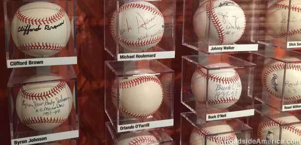 Negro League autographed balls.