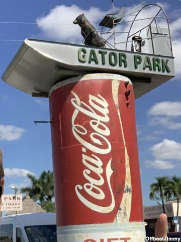 Gator Park Bear Airboat Coke Can.