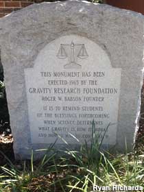 Gravity Research monument.