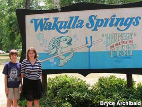 Wakulla Springs sign.