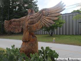 Eagle statue.