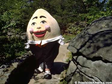 A bulbous Egg Man may block your way on the path.