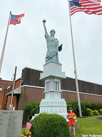 Home-Built Statue of Liberty Replica.