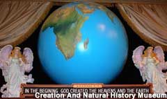 Earth globe display.