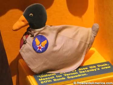 Uniform of Jose the Duck, mascot of a World War II bomber crew.