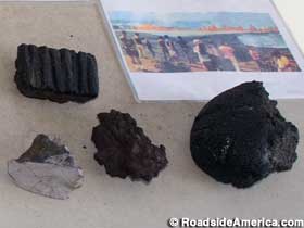 Volcanic rock display in the Jaggar Museum.