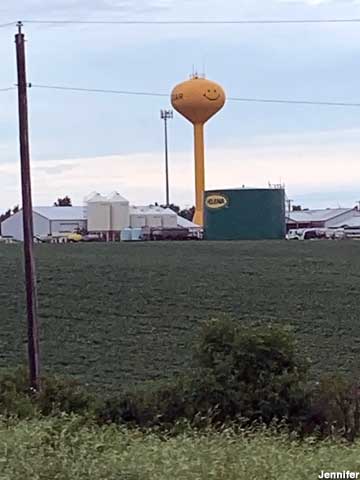 Smiley Face water tower.