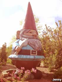 Gnome statue.