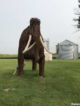12-Foot-Tall Metal Mammoth.