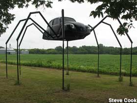 Volkswagen spider sculpture.