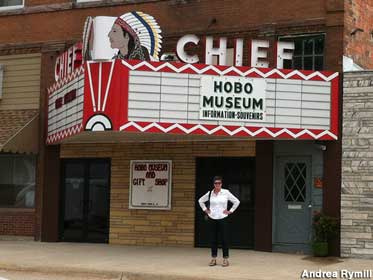 Hobo Museum in the old Chief Theater.