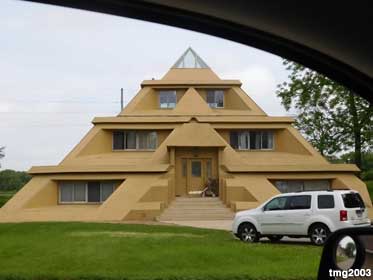 Pyramid house.