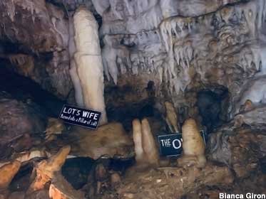 Lot's Wife cave stalagmite.