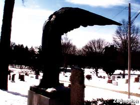 Black Angel statue.