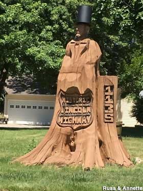 Lincoln stump carving.
