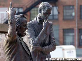 Lincoln-Douglas Debate Statues.