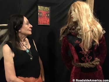 Janet Kolar and witch dummy.