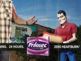 Muffler Man appears in Prilosec print ad.