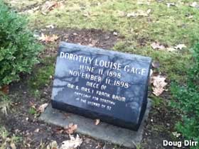 Grave of Dorothy Gage.