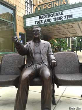 Roger Ebert statue.