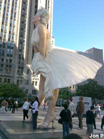 Marilyn Monroe sculpture.