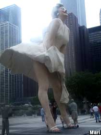 Marilyn sculpture.