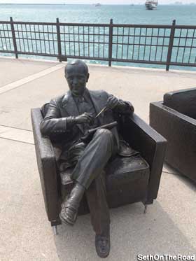 Bob Newhart statue.