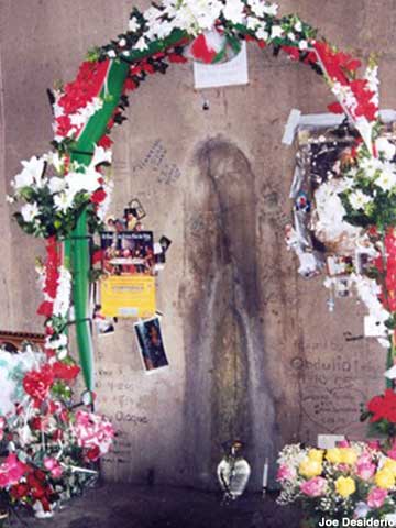 Image of the Virgin Mary in a salt stain.