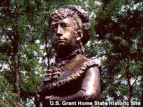 Mrs. Grant's statue head.