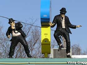 Blues Brothers statues.