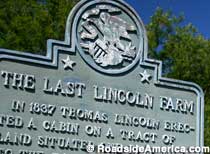 The Last Lincoln Farm historical marker.