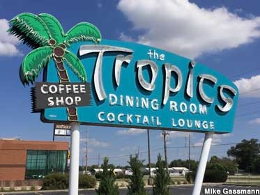 The Tropics neon sign.