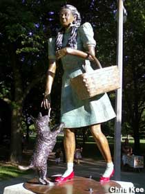 Wizard of Oz Dorothy and Toto statue.