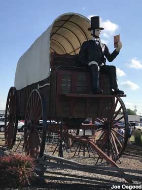 Lincoln and his wagon.