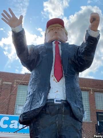 Trump statue.
