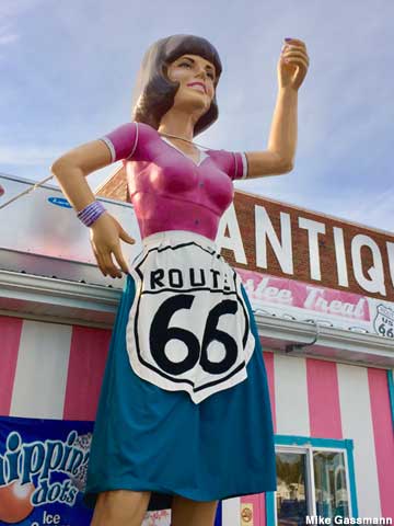 Uniroyal Gal with Route 66 apron.
