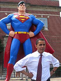 Superman and Obama.