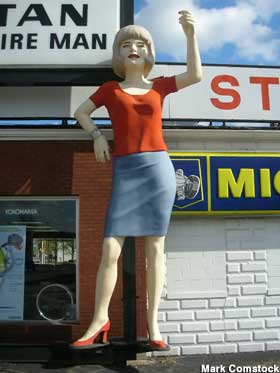 Uniroyal Gal at Stan the Tire Man's shop in 2008, Mt. Vernon, Illinois.