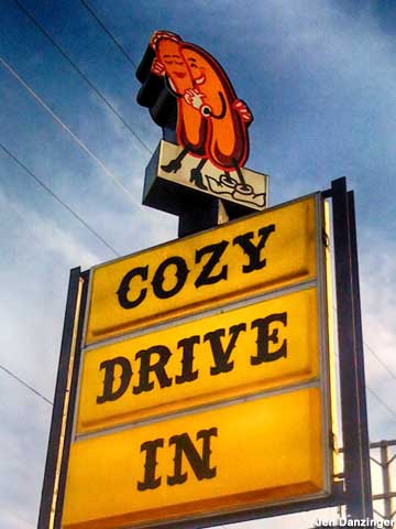 Cozy Drive In sign.