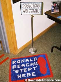 Ronald Reagan Stept Here welcome mat, Tampico.